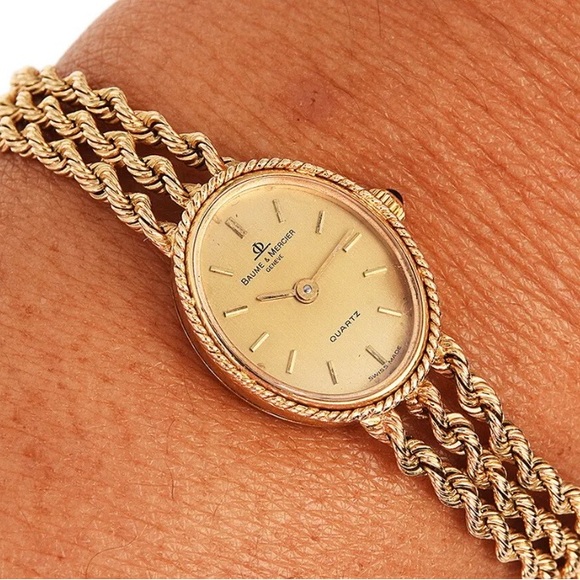 Authentic Baume Mercier Solid 14k gold sapphire